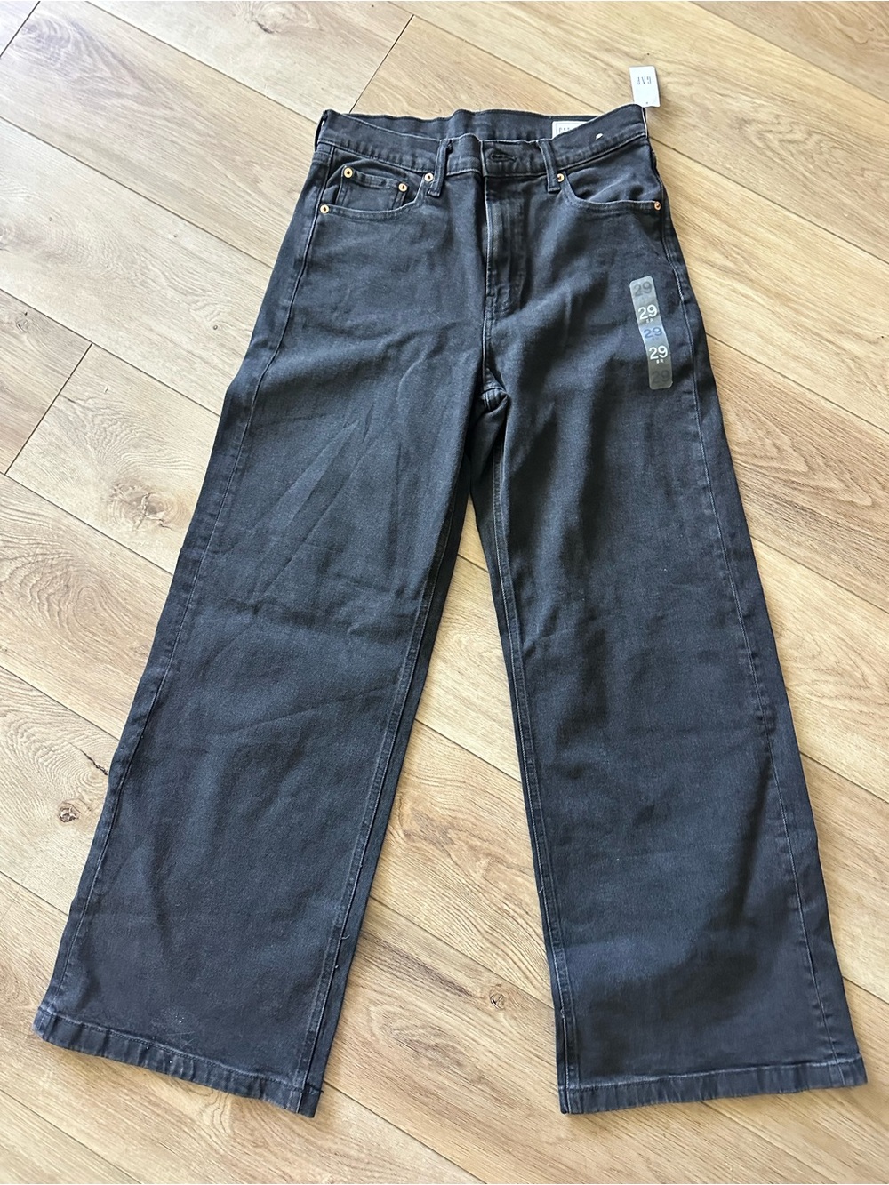 GAP Woman’s Black Relaxed Wide-Leg Jeans